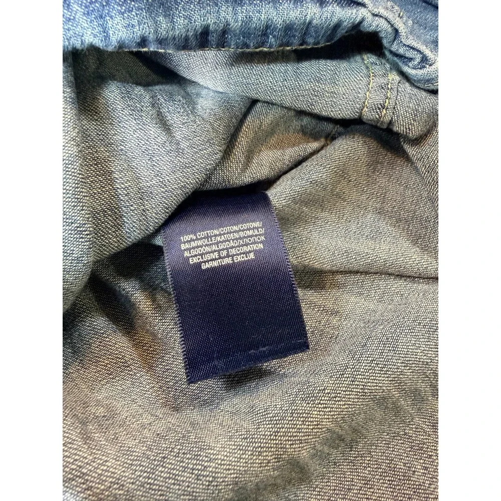Vintage girls Ralph Lauren Blue tag denim dress.  Peter Pan collar. SZ 18 months